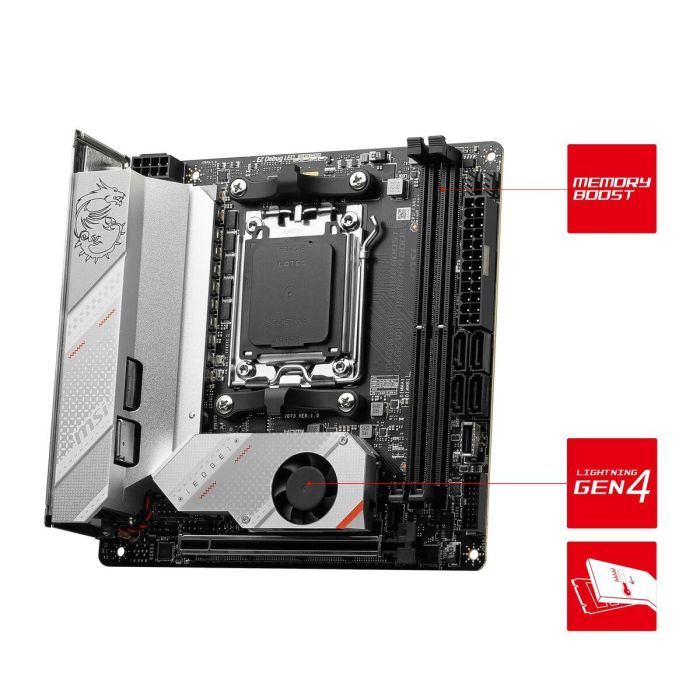 MSI Placa Base MPG B650I Edge WiFi, Socket AM5, Chipset AMD B650, DDR5, Mini-ITX 16 MSI Placa Base MPG B650I Edge WiFi, Socket AM5, Chipset AMD B650, DDR5, Mini-ITX 16
