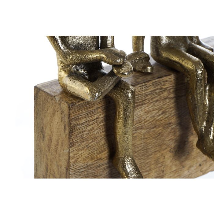 Figura Moderno DKD Home Decor Dorado Natural 9 x 19 x 20 cm (2 Unidades) 1 Figura Moderno DKD Home Decor Dorado Natural 9 x 19 x 20 cm (2 Unidades) 1