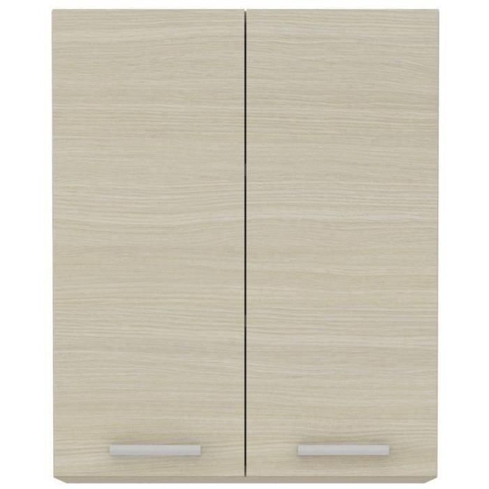 Muebles altos de Chamonix - 2 puertas con bisagras - melamina - decoración de chene - l 60 x d 31 x h 72 cm 1 Muebles altos de Chamonix - 2 puertas con bisagras - melamina - decoración de chene - l 60 x d 31 x h 72 cm 1