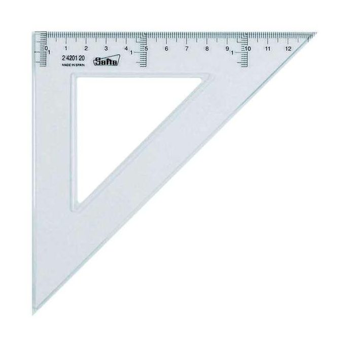 Escuadra de 20 cm. cristal Escuadra de 20 cm. cristal