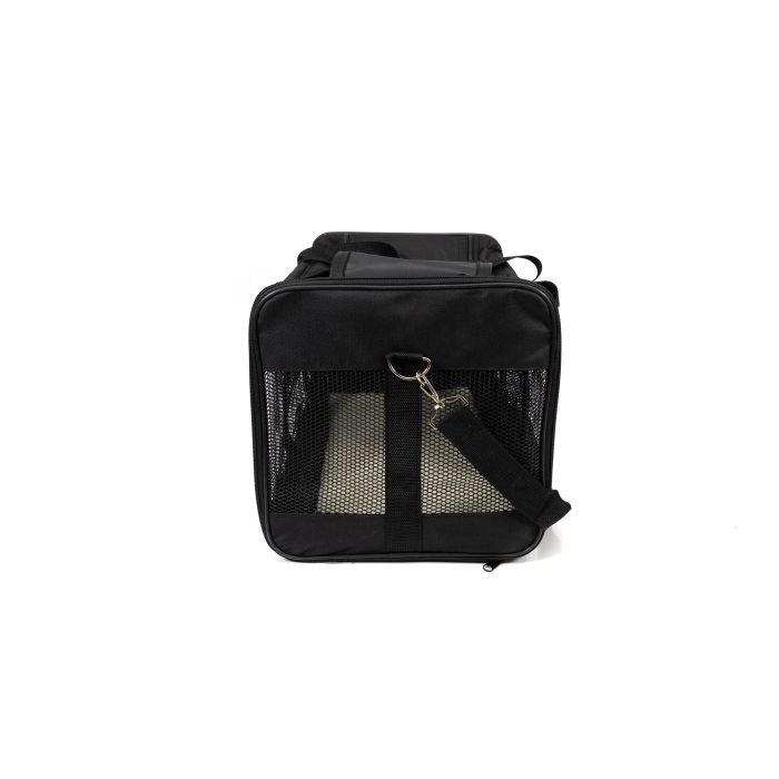 Gloria Bolso de Transporte Plegable para Perro Gato con Paneles Transpirables 52x30x30 cm Negro Poliéster hasta 6kg 4
