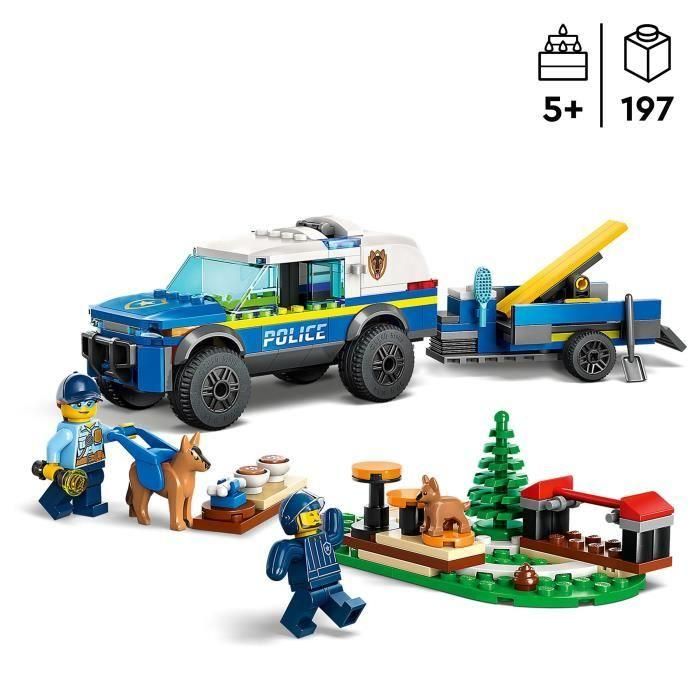 Juego de construccion entrenamiento móvil para perros policía lego city 3 Juego de construccion entrenamiento móvil para perros policía lego city 3
