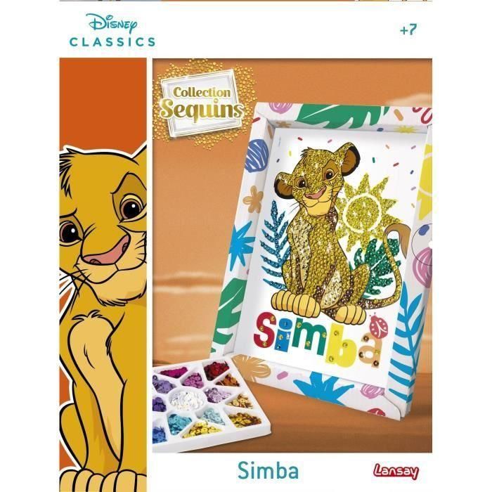 Juego creativo - LANSAY - Colección lentejuelas - SIMBA EL REY LEÓN - A partir de 7 años Juego creativo - LANSAY - Colección lentejuelas - SIMBA EL REY LEÓN - A partir de 7 años