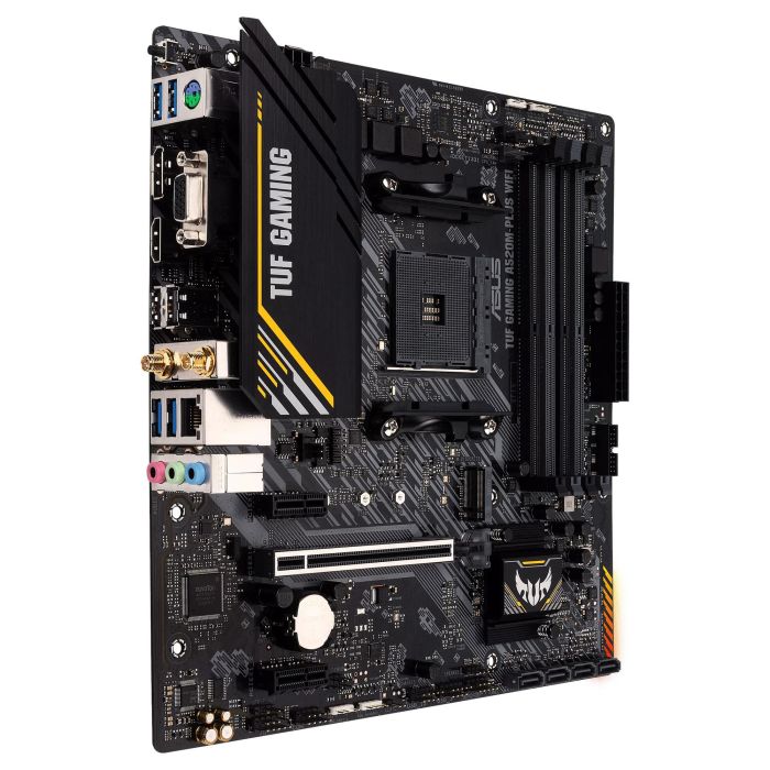 ASUS Placa Base TUF Gaming A520M-PLUS WiFi para AMD AM4 DDR4 M.2 USB 3.2 HDMI DP SATA ATX 2
