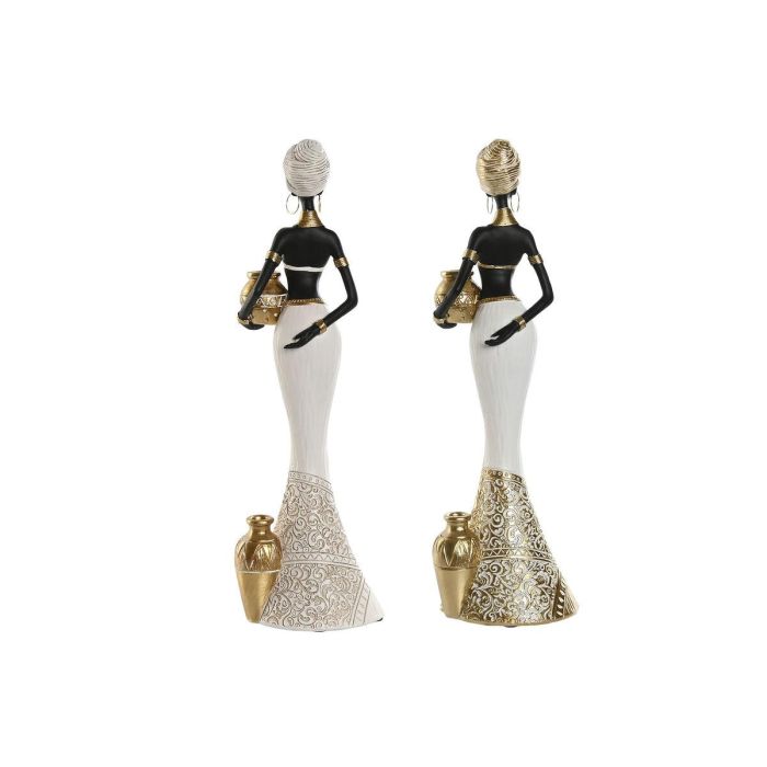 Figura Colonial DKD Home Decor Blanco Dorado 7.5 x 31 x 9.5 cm (2 Unidades) 1 Figura Colonial DKD Home Decor Blanco Dorado 7.5 x 31 x 9.5 cm (2 Unidades) 1
