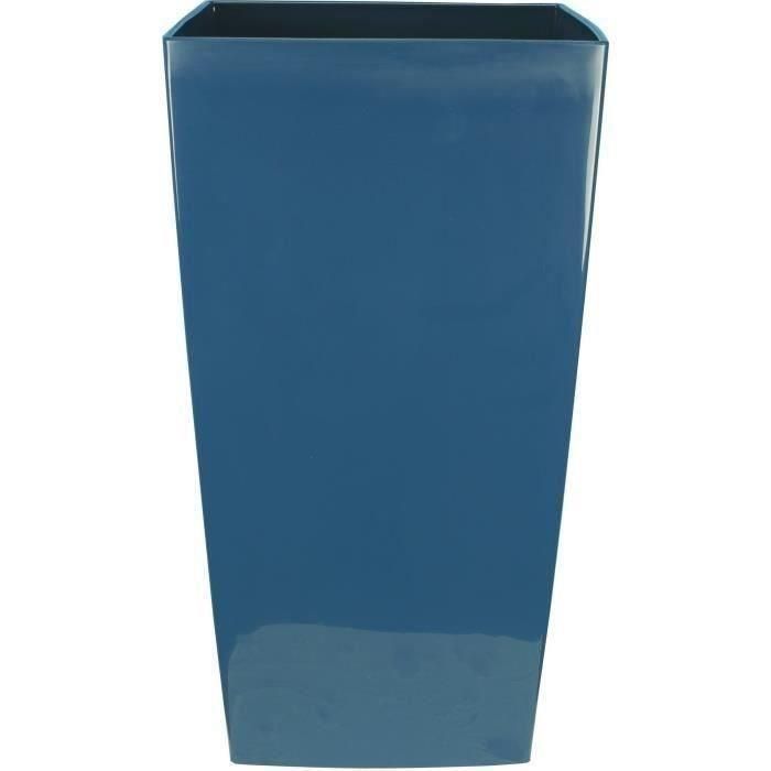 Jardinera cuadrada RIVIERA NUANCE - Plástico - L38xP38xH69 cm - Azul Jardinera cuadrada RIVIERA NUANCE - Plástico - L38xP38xH69 cm - Azul