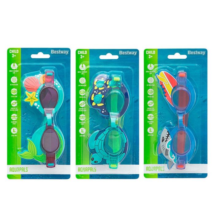 Bestway Gafa Natacion Infantil Correa Silicona Set 3 Pzs +3 Años Playa y Piscina 21074 3