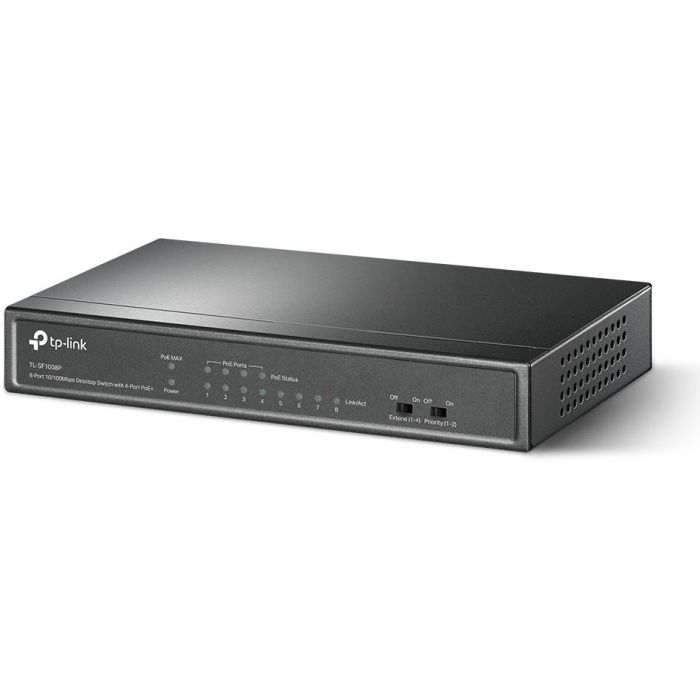 TP-Link TL-SF1008P Switch PoE No Administrado 8 Puertos Fast Ethernet 10/100 para Redes de Cámaras IP y Dispositivos 1 TP-Link TL-SF1008P Switch PoE No Administrado 8 Puertos Fast Ethernet 10/100 para Redes de Cámaras IP y Dispositivos 1