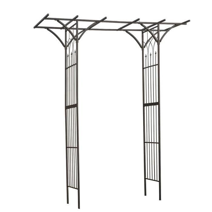 Arco recto doble - NATURE - Metal - Negro - 114x66xH232 cm