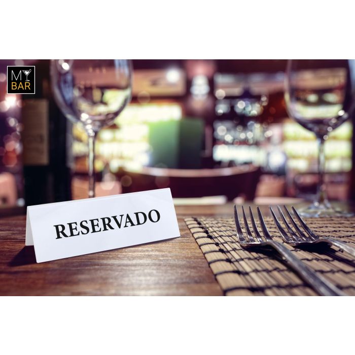 Placa Acrílica Reservado 15x5 cm - My Bar (24 Unidades) 12 Placa Acrílica Reservado 15x5 cm - My Bar (24 Unidades) 12