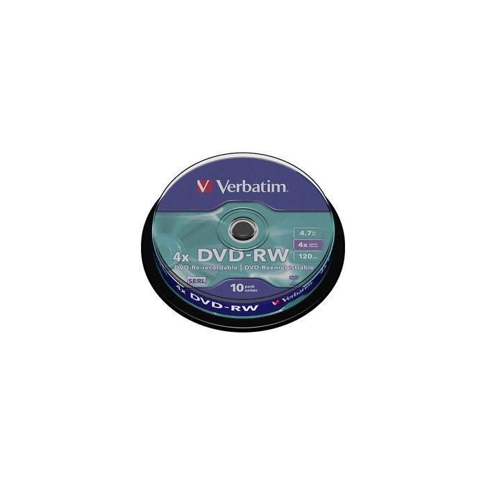 Verbatim DVD-RW 4.7GB 4X Tarrina 10 Unidades