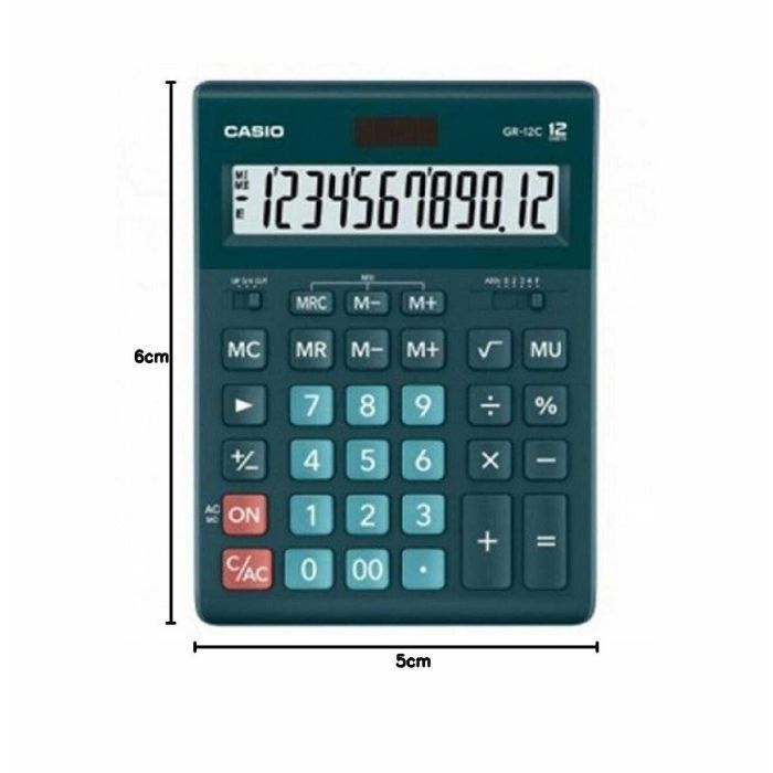 Calculadora Casio GR-12C-DG Negro Verde Plástico 2