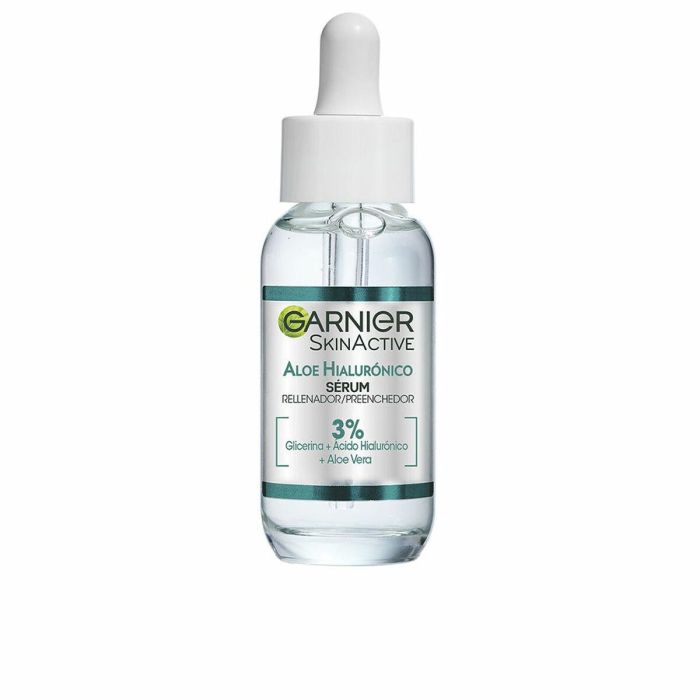 Garnier SKINACTIVE Sérum Rellenador Facial Hidratante Intenso con Ácido Hialurónico y Aloe Vera, 24H Piel Saludable, 30 ml