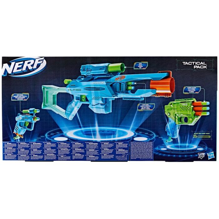Hasbro F6146 Nerf Elite 2.0 Tactical Pack: 3 Lanzadores Blaster de Dardos y 20 Dardos Elite de Espuma para Niños +8 Años 4 Hasbro F6146 Nerf Elite 2.0 Tactical Pack: 3 Lanzadores Blaster de Dardos y 20 Dardos Elite de Espuma para Niños +8 Años 4