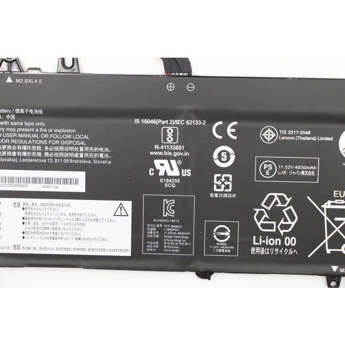 Lenovo Internal lithium-ion battery, 57Wh capacity, 3 cells, designed for Lenovo ThinkPad systems, SMP technology. 3 Lenovo Internal lithium-ion battery, 57Wh capacity, 3 cells, designed for Lenovo ThinkPad systems, SMP technology. 3
