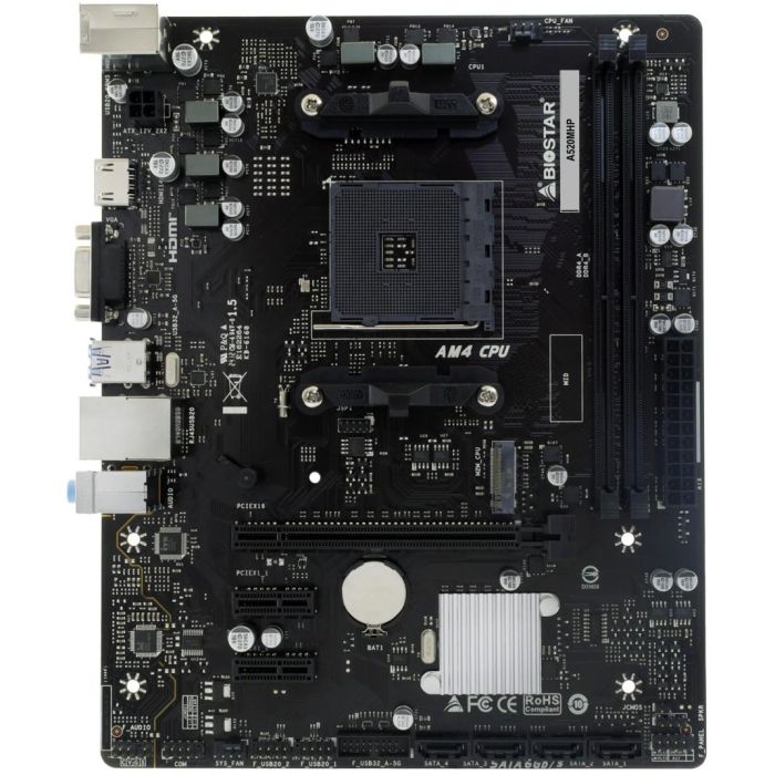Biostar A520MHP (A520.AM4.mATX.DDR4) Placa Base AM4 para AMD Ryzen DDR4 Micro-ATX 1 Biostar A520MHP (A520.AM4.mATX.DDR4) Placa Base AM4 para AMD Ryzen DDR4 Micro-ATX 1