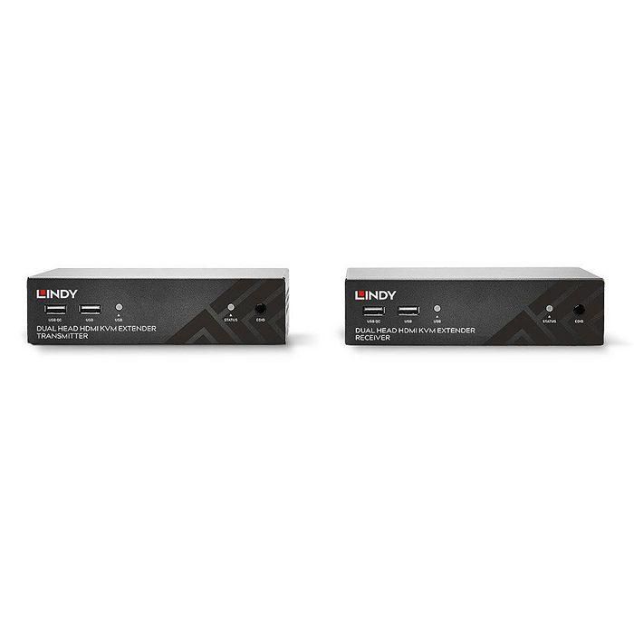 Lindy 100m Cat.6 Dual Head HDMI, USB and RS-232 Extender 2 Lindy 100m Cat.6 Dual Head HDMI, USB and RS-232 Extender 2