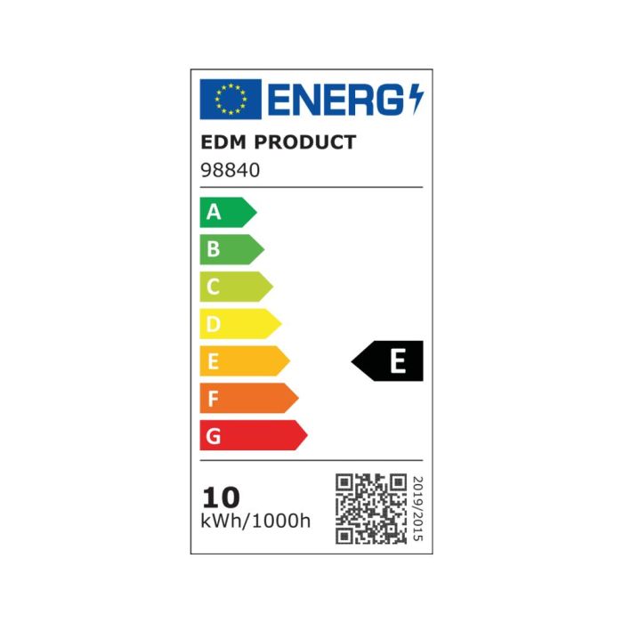 Edm Bombilla tubular LED E27 10W 1100lm 4000K luz día Ø4x10.7cm Clase E 1 Edm Bombilla tubular LED E27 10W 1100lm 4000K luz día Ø4x10.7cm Clase E 1