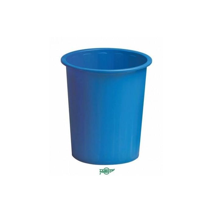 Faibo Papelera de plástico en polipropileno 310x280 mm cerrada 14 L azul