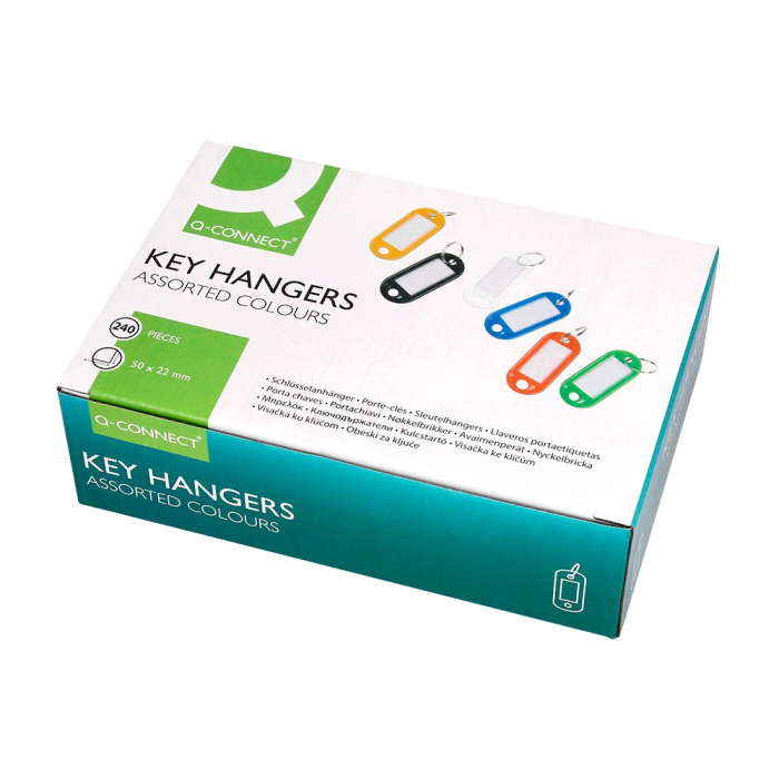 Q-connect Llavero Portaetiquetas Expositor 240 Unidades Colores Surtidos 10
