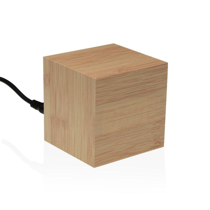Reloj-Despertador Versa Madera MDF Minimalista 6,4 x 6,3 x 6,4 cm 2 Reloj-Despertador Versa Madera MDF Minimalista 6,4 x 6,3 x 6,4 cm 2