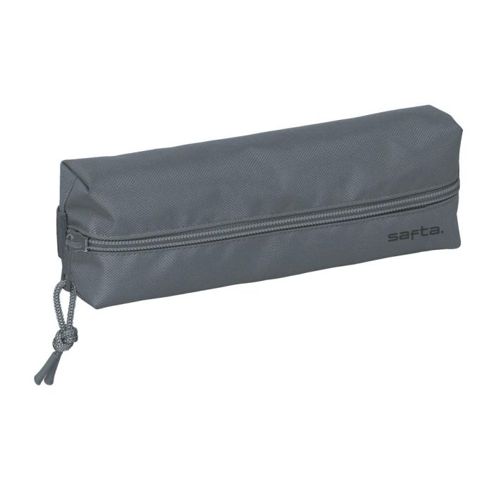 Bolso Escolar Portatodo Safta Rectangular Con Goma Elastica 22 cm Gris Oscuro 2