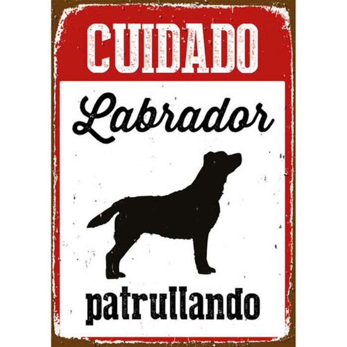 Placa Magnet & Steel Cuidado Labrador Patrullando 14,8 x 21 cm 0 Placa Magnet & Steel Cuidado Labrador Patrullando 14,8 x 21 cm 0