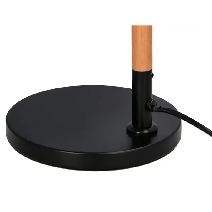Q-connect Lampara Escritorio Deneb Metalica con Detalles Madera, Interruptor, 2 Articulaciones, Color Negro 6