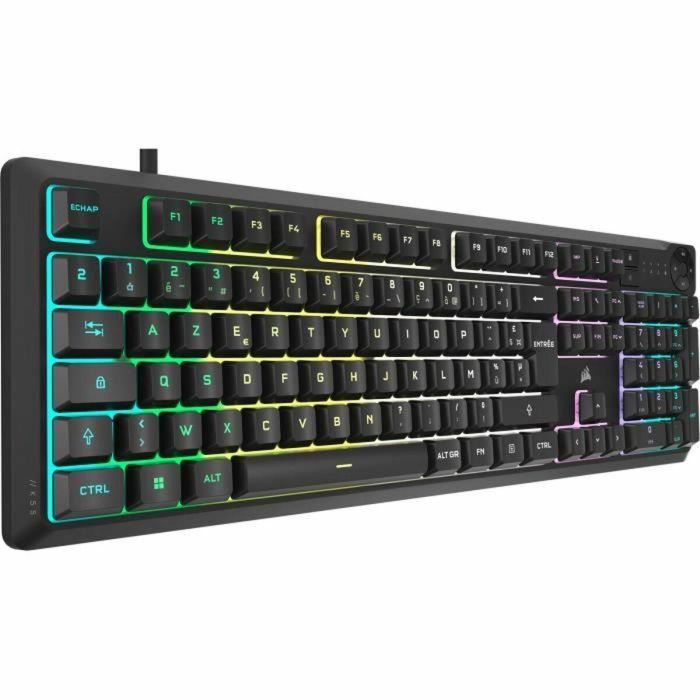 Corsair COR0840006666509 Teclado gaming de membrana con cable K55 CORE RGB retroiluminación RGB 10 zonas gris silencioso y responsivo 1