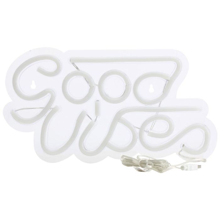 Home Deco Factory Deco Neón Led Usb "Good Vibes" Lámpara 170 Leds Luz Blanca Cálida 2 Metros Cable 2 Home Deco Factory Deco Neón Led Usb "Good Vibes" Lámpara 170 Leds Luz Blanca Cálida 2 Metros Cable 2