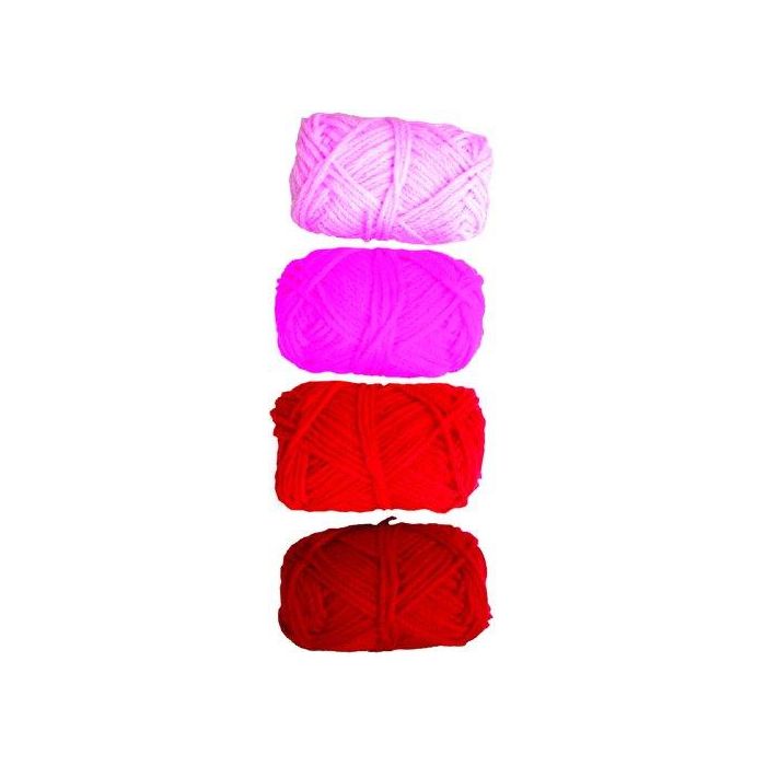 Ovillos Lana Niefenver 28Gr.Tonos Rojos Pack De 4