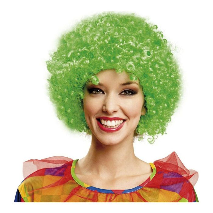 Peluca rizada verde 80 g Peluca rizada verde 80 g