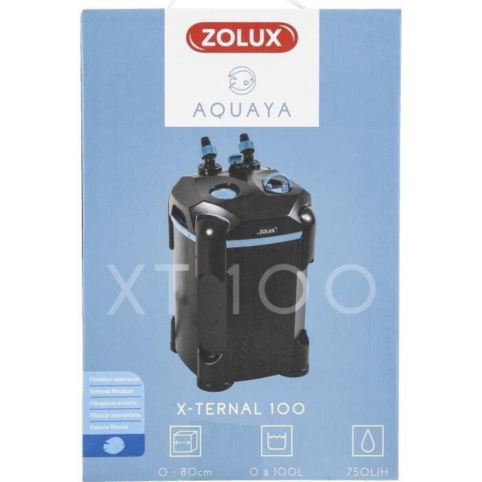 Filtro externo - Zolux - X-Ternal 100 - Potencia 9,3 W - Caudal máximo 750 L/h - Para acuarios de hasta 100 L 2 Filtro externo - Zolux - X-Ternal 100 - Potencia 9,3 W - Caudal máximo 750 L/h - Para acuarios de hasta 100 L 2
