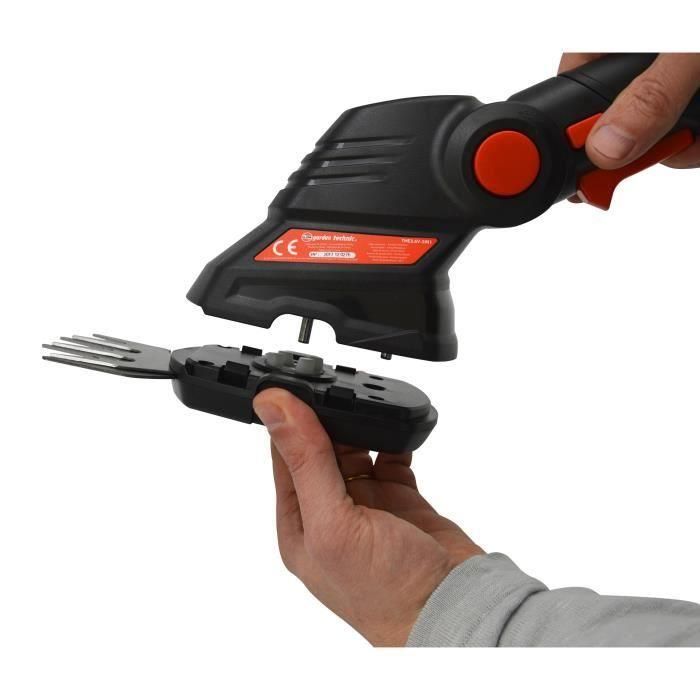 GARDEN TECHNIC Tijeras de Jardín 2 en 1 Litio 3.6V 1300mAh Corte 8mm (Jardín) / 70mm (Césped) Autonomía 40min con 2 Cuchillas y USB 1 GARDEN TECHNIC Tijeras de Jardín 2 en 1 Litio 3.6V 1300mAh Corte 8mm (Jardín) / 70mm (Césped) Autonomía 40min con 2 Cuchillas y USB 1