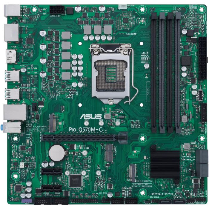 ASUS PRO Q570M-C/CSM Placa Base con Chipset Intel Q570 para Procesadores Intel LGA 1200, Factor de Forma micro ATX 1