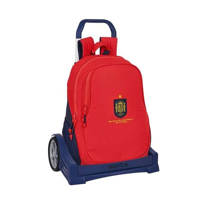 Safta Cartera Escolar Oficial Selección Española de Fútbol con Carro y Ruedas, Mochila Trolley para Colegio 440x160x320 mm 0 Safta Cartera Escolar Oficial Selección Española de Fútbol con Carro y Ruedas, Mochila Trolley para Colegio 440x160x320 mm 0