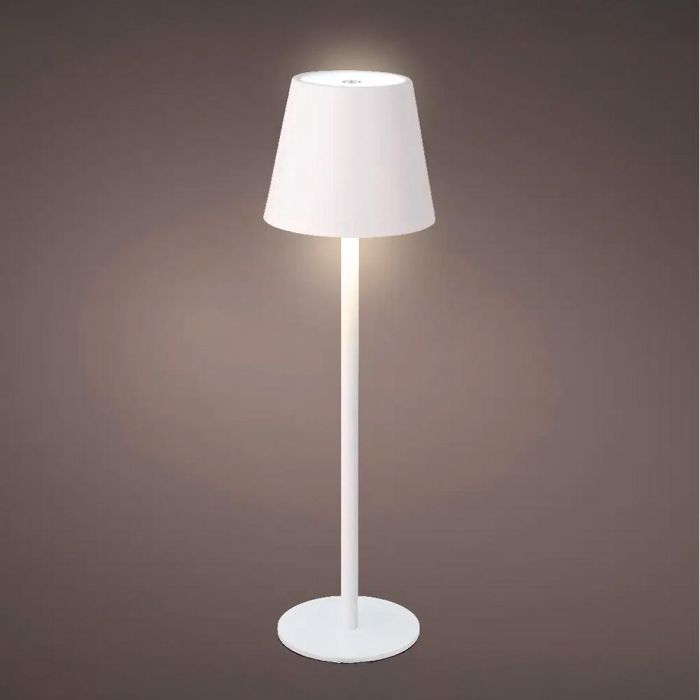 Lumineo Lámpara LED de Mesa Recargable Interior, Blanca, 27 cm, 90 lm, Batería 3600 mAh Lithium, Cargador USB-C 1