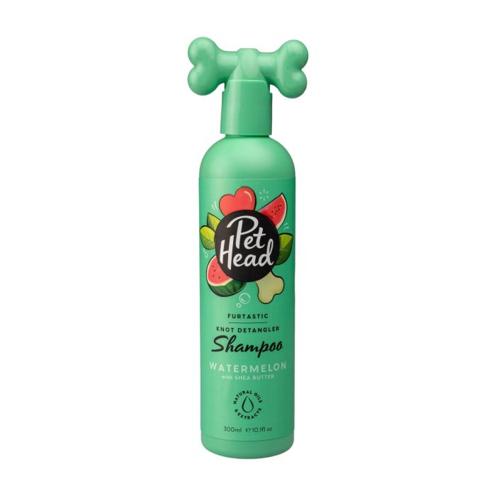 Pet Head Furtastic Champú Desenredante para Nudos y Pelaje Largo, Hidratante con Aroma Sandía 300 ml