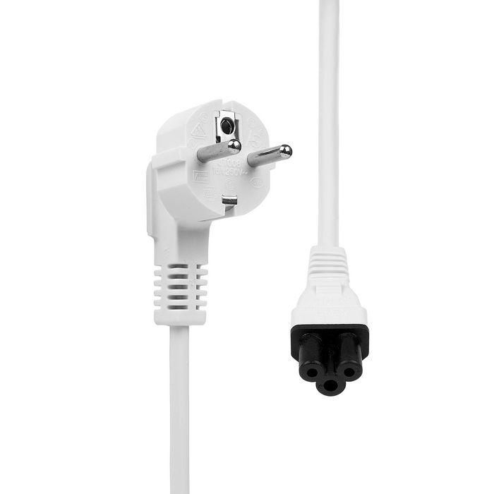 ProXtend Power Cord Schuko Angled to C5 1M White 1 ProXtend Power Cord Schuko Angled to C5 1M White 1
