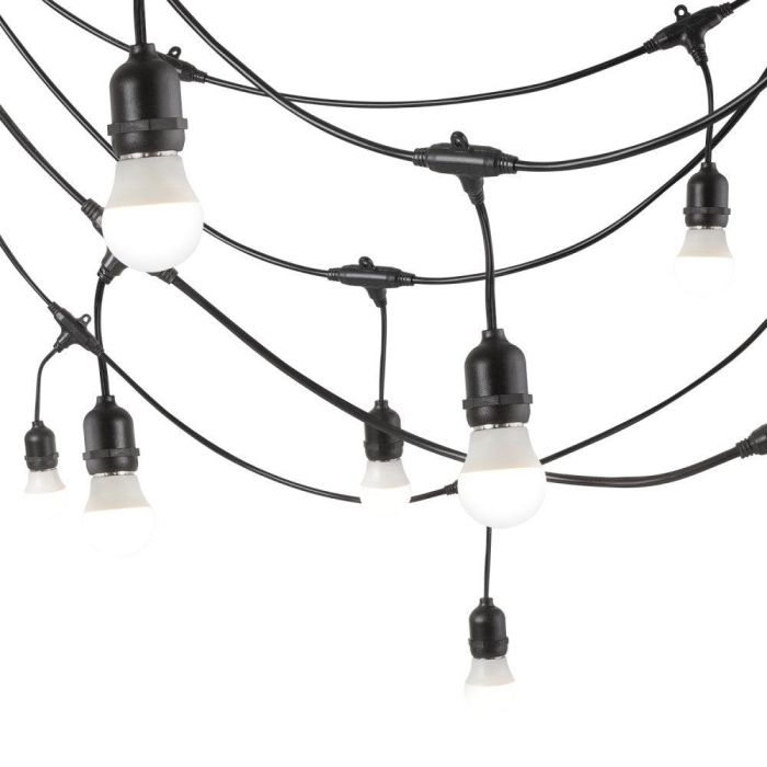 Cadena de 20 Portalámparas E27 10 Metros IP65 sin Bombillas [HO-CAD-10M-20xE27] 3