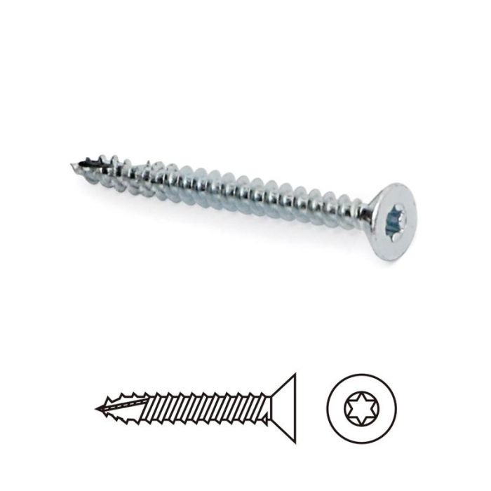 Tornillo Rosca Madera S-Fix Cabeza Plana Torx Zincado Largo 90Mm R/Parcial Diámetro 5Mm Ucafix (200 Unidades) Tornillo Rosca Madera S-Fix Cabeza Plana Torx Zincado Largo 90Mm R/Parcial Diámetro 5Mm Ucafix (200 Unidades)