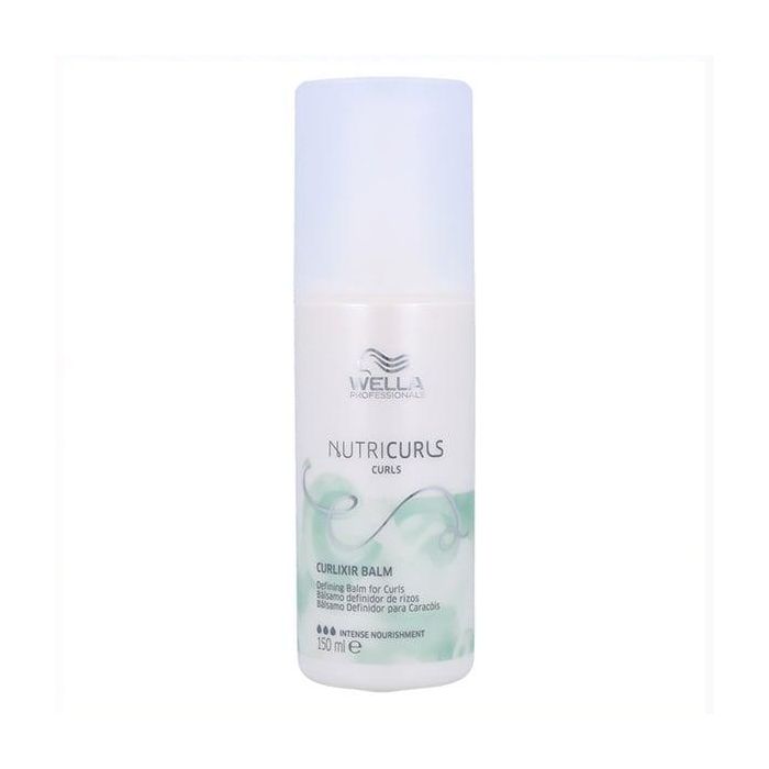 Wella Nutricurls Curlixir Balm Curls 150ml - Bálsamo nutritivo sin aclarado para rizos, fijación suave y definición