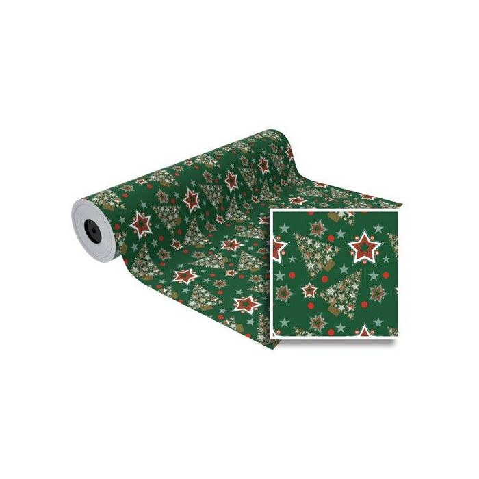Papel De Regalo Bobina Basika 31 Cm X 80 M (2 Kg Aprox.) Navidad (Nv1906-E 31 Cm)
