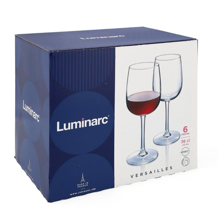 Caja 6 Copas Vino Vidrio Versailles Luminarc 36 cL 2 Caja 6 Copas Vino Vidrio Versailles Luminarc 36 cL 2