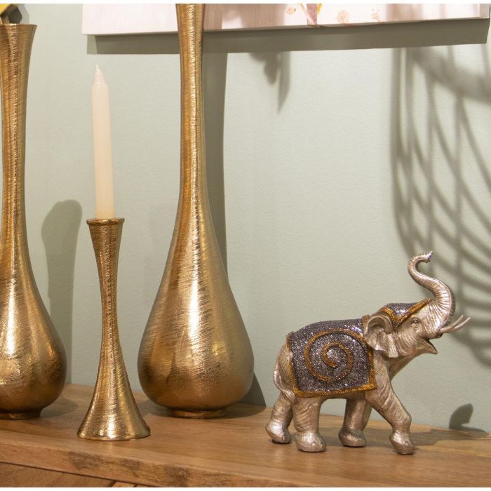 Figura Decorativa Alexandra House Living Plateado Elefante 1