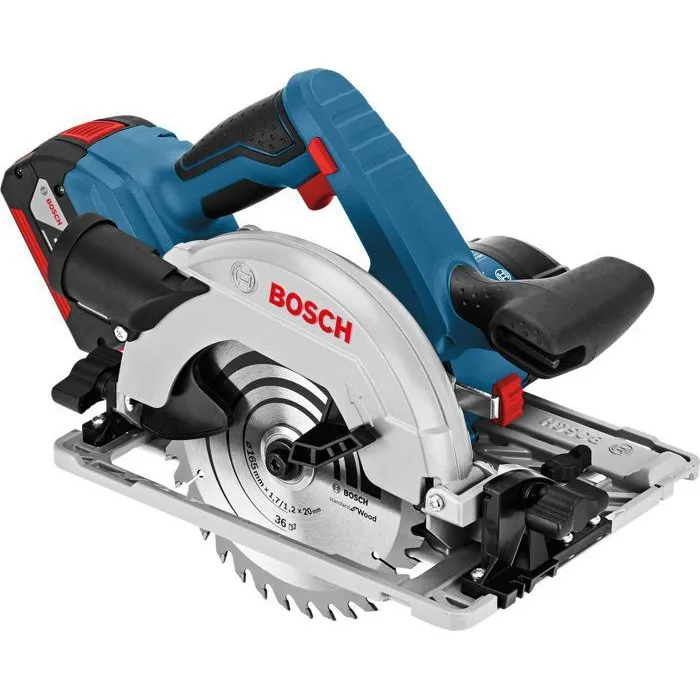 Bosch Professional Sierra Circular Inalámbrica GKS 18V-57 G (2 Baterías x 4.0Ah, Cargador GAL 18V-40 y L-Case) 1