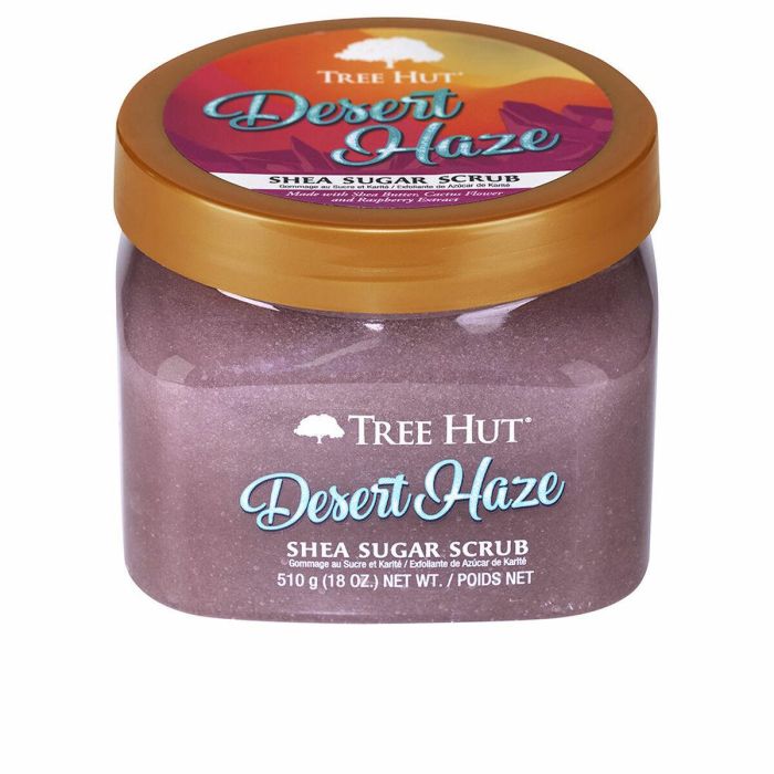 Tree Hut Exfoliante Corporal de Azúcar Niebla del Desierto con Flor de Cactus, Frambuesa y Karité Hidratante Suavizante 510 g