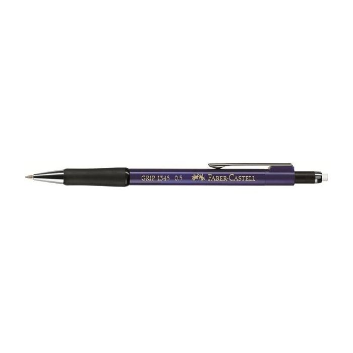 FABER-CASTELL Portaminas Grip 1345 0.5 mm, color azul marino, para escritura y dibujo de precisión