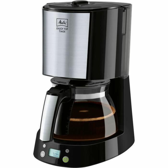 Melitta Top 1017-11 Cafetera Eléctrica de Goteo con Temporizador Programable, Acabado Negro