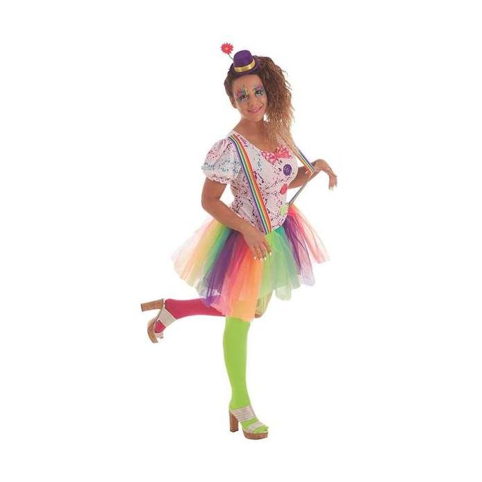 Disfraz adulto payasa arco iris talla l Disfraz adulto payasa arco iris talla l